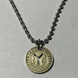 Vintage Circulated NYC 1953 New York City Subway Token Pendant. Great Gi…